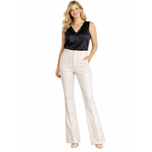 Suistudio Robin Flare Trousers Women’s US 12 Off White Wool Blend NWOT